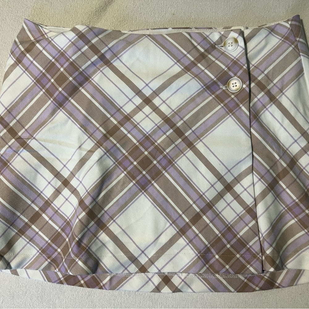 Aeropostale pink n purple plaid skirt